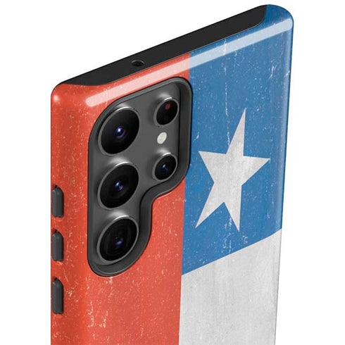 Chile Flag Distressed Galaxy S23 Ultra Pro Case